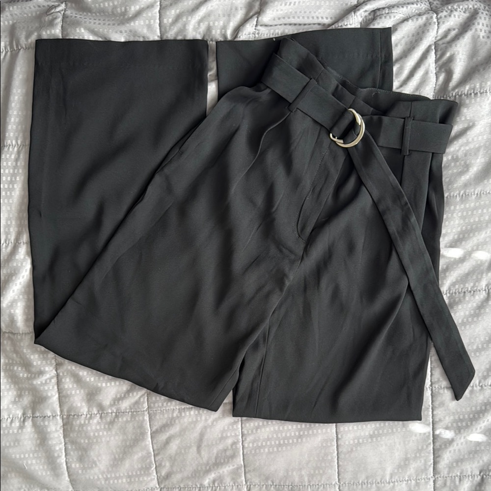 H&M Black Wide-Leg Pants